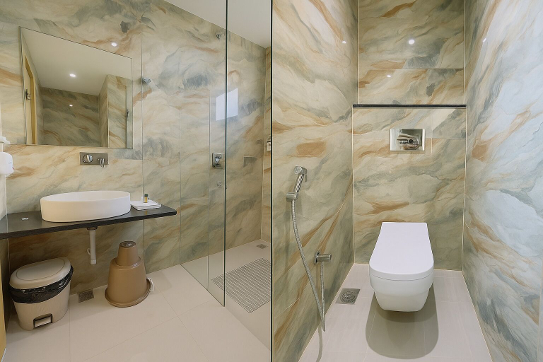 Bathroom 5, Travinities Hotel Avni Palace, Ujjain