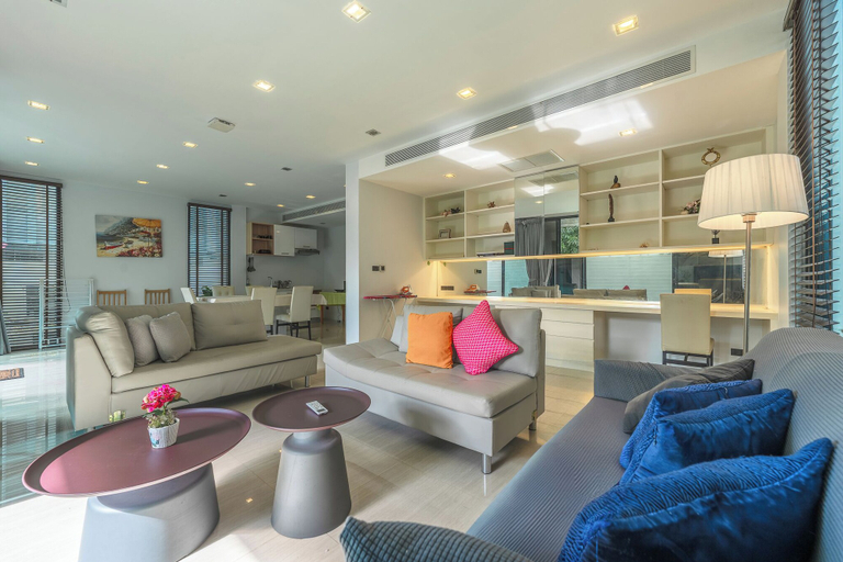 Living area, 4BR Poolside 500m from Kata Beach V220, Phuket Island