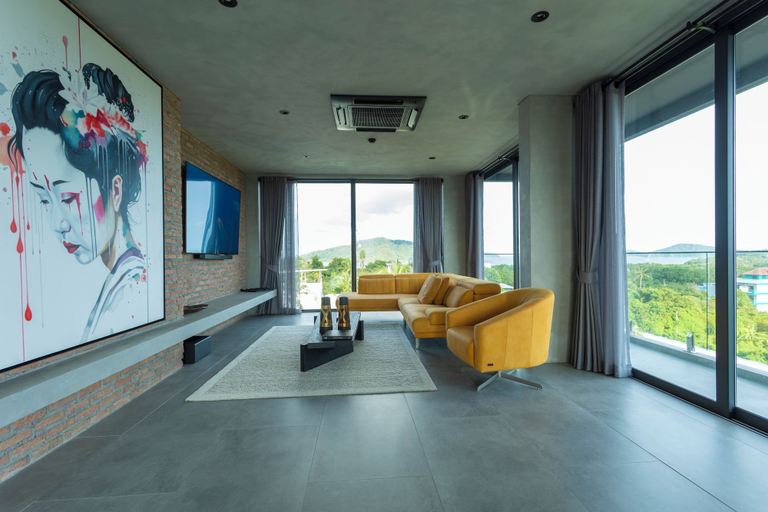 Living area, BrandNewHighEndsauna icebathseaview C106, Pulau Phuket