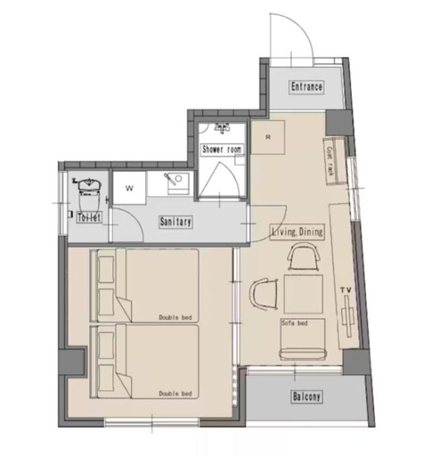 Floor plans, NESTRY ASAKUSA, Taitō