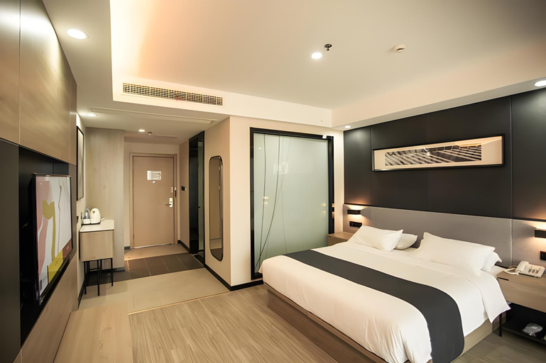 Bedroom 2, UP and IN Hotel Jiangsu Zhengjiang Danyang Economic Development Zone District Gedan Road, Zhenjiang