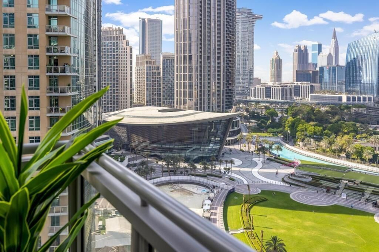 Balcony view 5, Durrani Homes – Minimal Luxe 3BR with Burj Khalifa and Fountain View (third room without partition), Dubai