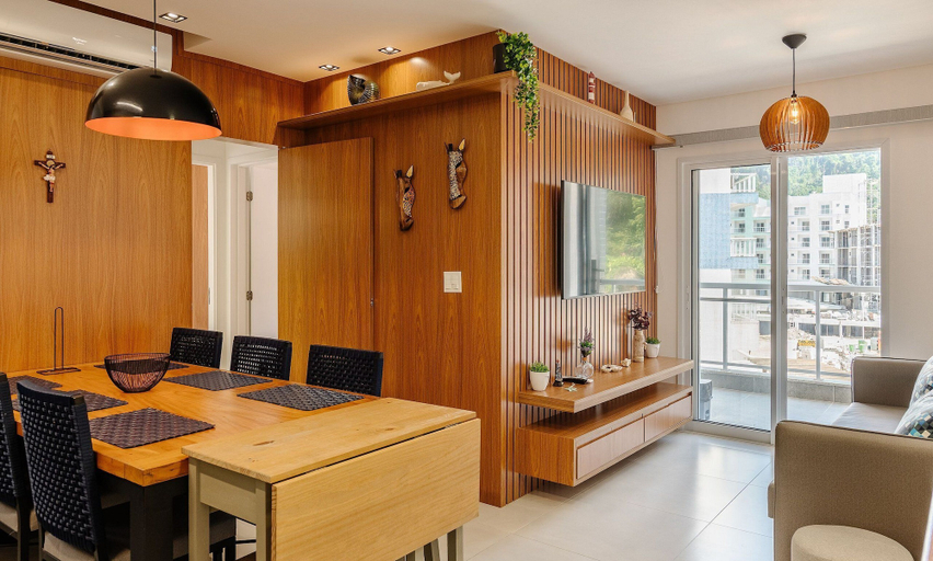 Dining, Cozy Apartment w Barbecue 550m - Beach Ire021, Ubatuba