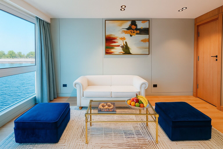 Living area 3, Nile Cruise Magic every Monday from Aswan 3 nights and every Thursday from Luxor 4 nights, Aswan