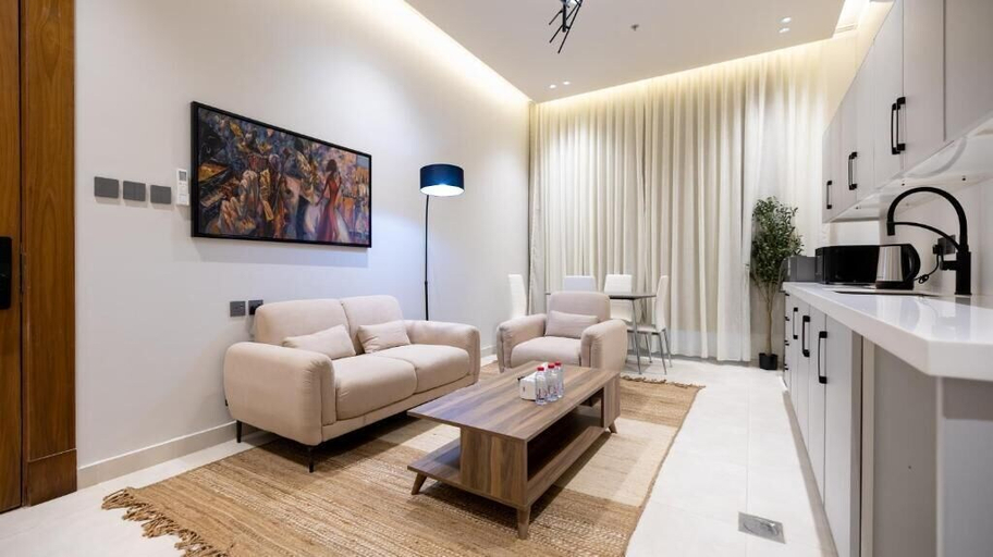 Living area 4, Super Luxury two Bedroom Al Narjis, Riyadh