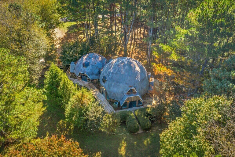 Exterior 5, Bell Circle Eccentric Geodesic Dome-home, Madison