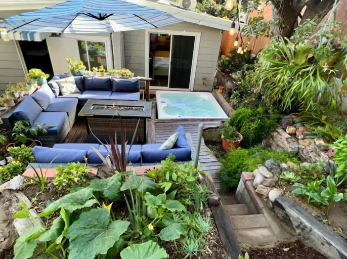 Terrace/patio 5, New Cozy Studio 2 Queen Beds, Kitchen Walk to Water, San Diego