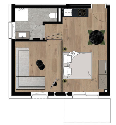 Floor plan 4, Apartment near Schaterzlift Kirchberg, Kitzbühel