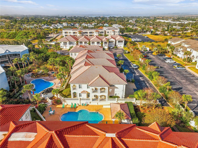 Aerial view 2, Beachside Bliss: 3BR Coastal Condo w/ Pools & Patio in St. Augustine, Saint Johns
