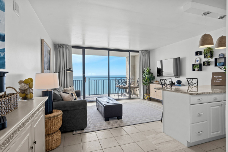 Living room 3, Oceanfront Stay with Private Balcony, Horry