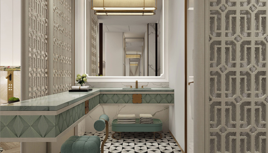 Bathroom 4, Guangzhou Wanbo Elegant Hotel-Flagship, Guangzhou