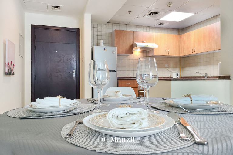 Dining 2, Manzil-Cozy 1BR in Marina with City View, Dubai