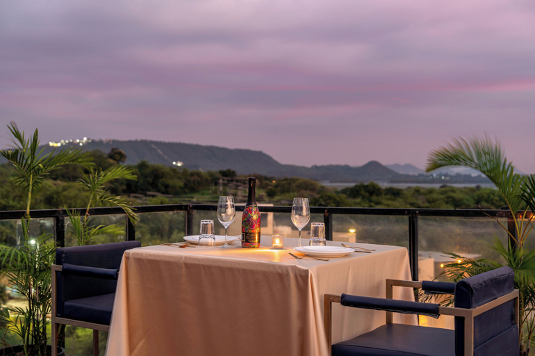 Rooftop terrace, The Colonial Hotel Lake View Rooms, Udaipur