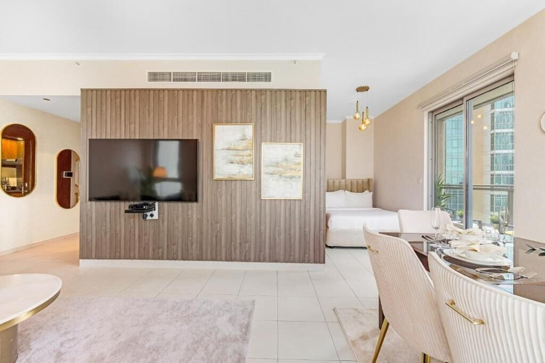 Interior detail 4, Durrani Homes - Modern Living 3br with Burj Khalifa and Fountain View - third room without partition, Dubai
