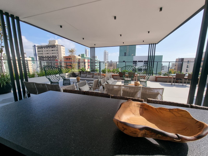 Rooftop terrace, Flat 350m da praia de Tambaú - conforto, João Pessoa