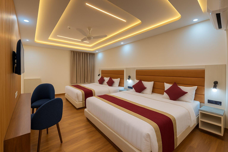 Bedroom 4, Hotel Urban Lion - Delhi Airport, Delhi