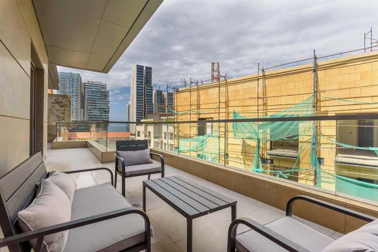 Balcony 5, Solidere Lavish Apartments in Downtown Beirut, Beirut