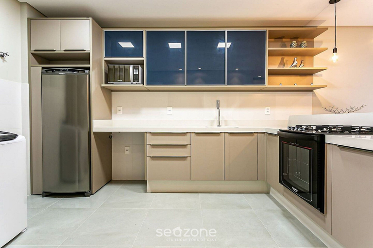 Private kitchen 4, Elus - Building With Rooftop Pool 350m From the Beach!, Florianopolis