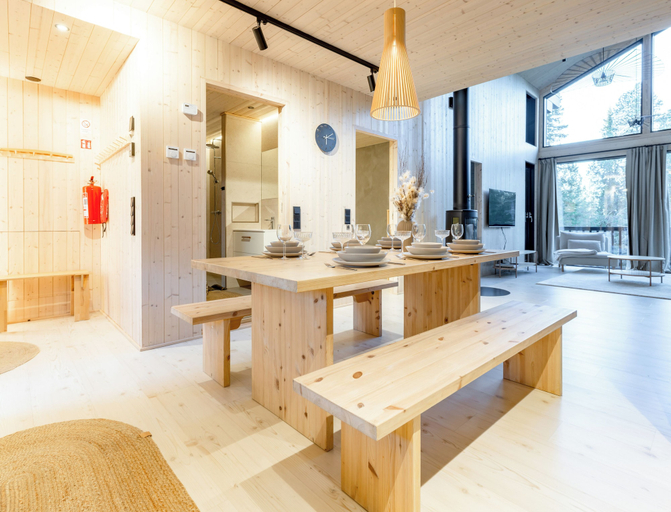 Dining room 3, Modern Luxury 4BR Villa Levi Center, Lapland