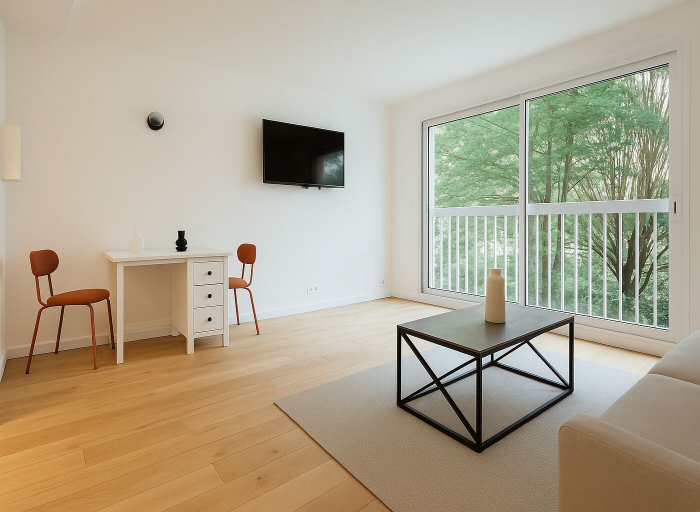 Living area 4, Studio Élégant au 15eme, Paris