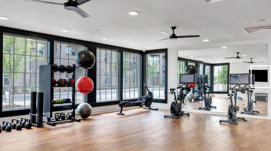 Fitness facility, Landing Apartments At Town Madison, Madison