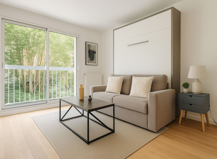 Living area 3, Studio Élégant au 15eme, Paris