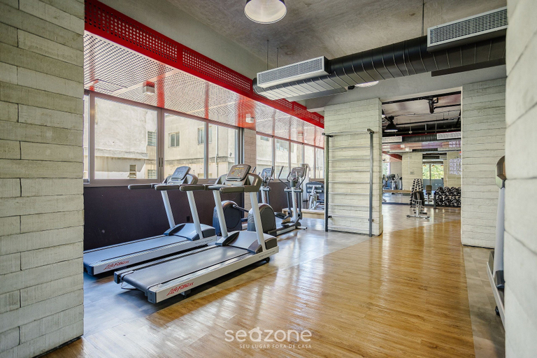 Fitness facility 5, Studio w/ pool near subway FRE2112, São Paulo