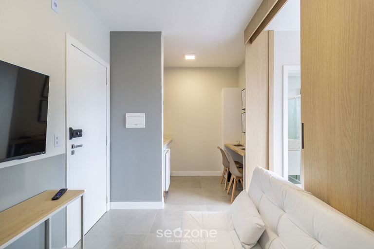 Living area, Comfortable Apart With sea View in Floripa Eva704, Florianopolis