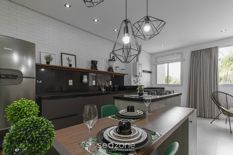 Private kitchen 4, Apartment in Thai Beach Home Spa Tbs1105, Florianopolis
