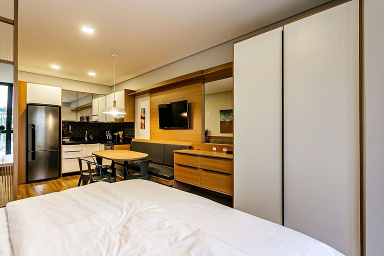 Bedroom 3, Studio cond. com piscina 700m da praia STI108, Florianopolis