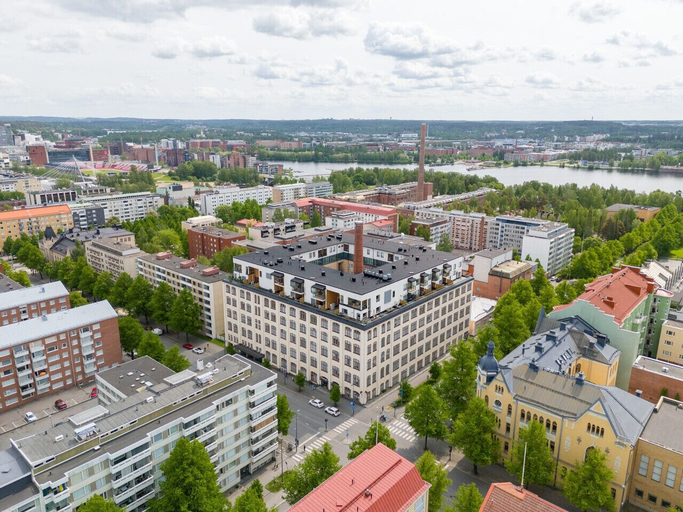 Aerial view, Homelike 1BR Apt with Sauna & Balcony at Pyynikki, Pirkanmaa