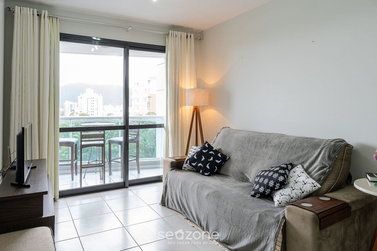Living area, Apt W/balcony and BBQ 500m From the Beach Rml605, Imbituba
