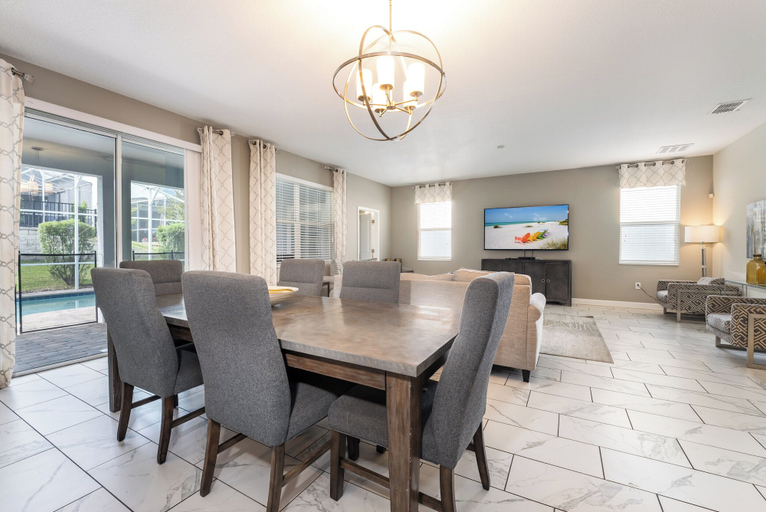 Dining room 4, Large 7BR Villa Pool Great for Families, Osceola