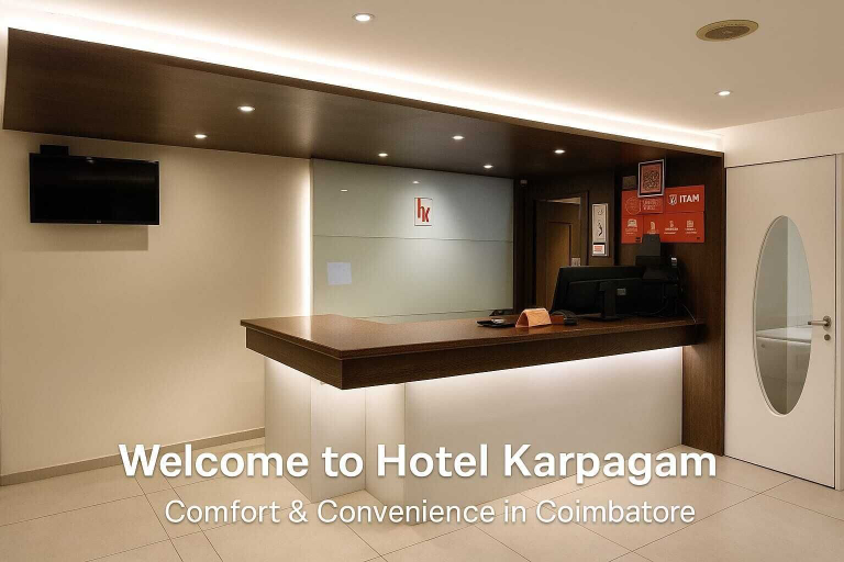 Reception 5, Hotel Karpagam Lodging house, Coimbatore