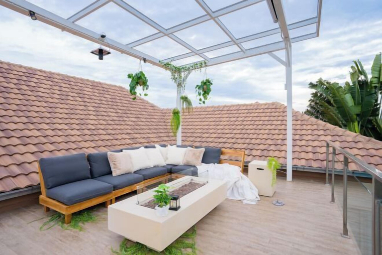 Terrace/patio 3, Kira Japandi Escape with Sauna & Rooftop cinema, Hua Hin