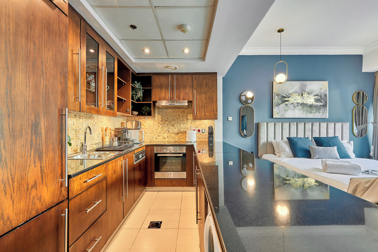 Private kitchen 4, bnbme | 8 Boulevard Walk | Studio, Dubai