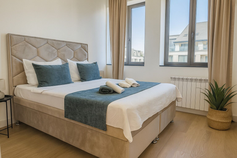Bedroom 2, Queen's Park Residence Apartments, Belgrade