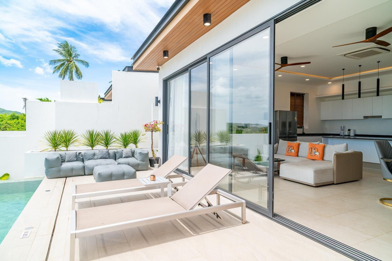 Rooftop terrace 3, 3Bed SeaViewVilla FishermanVillage KBR43, Ko Samui