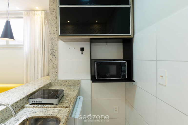 Private kitchen 3, Apt in Downtown 150m From the Sea Tib0404, Guarapari