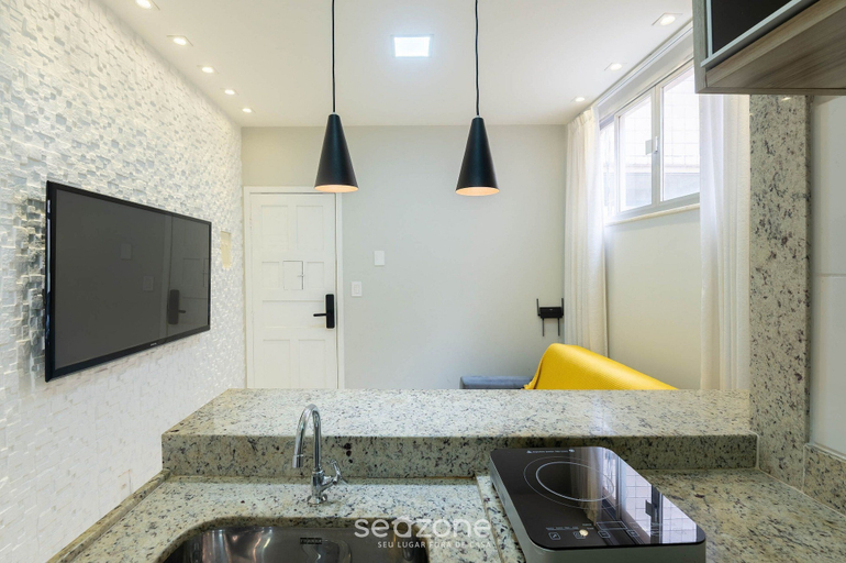 Private kitchen 2, Apt in Downtown 150m From the Sea Tib0404, Guarapari