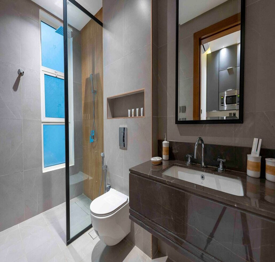 Bathroom, Cozy Small Studio in Alwadi, Riyadh