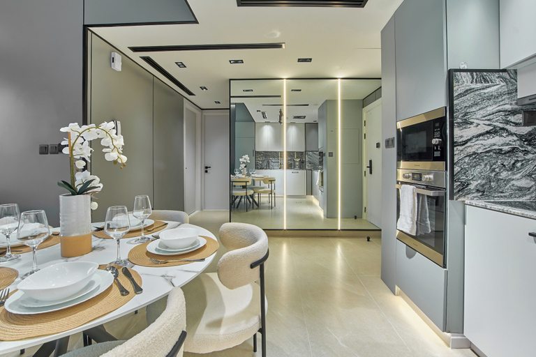 Dining room 3, bnbme | Silverene Tower | 2 Bdr, Dubai