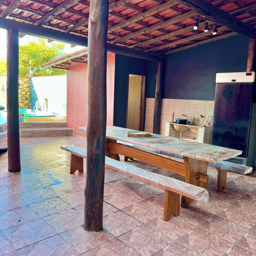 In-room dining, Casa com piscina espaçosa, Guarapari