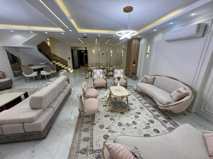Living area 2, villa with garden in continental COMP, Sheikh Zayed
