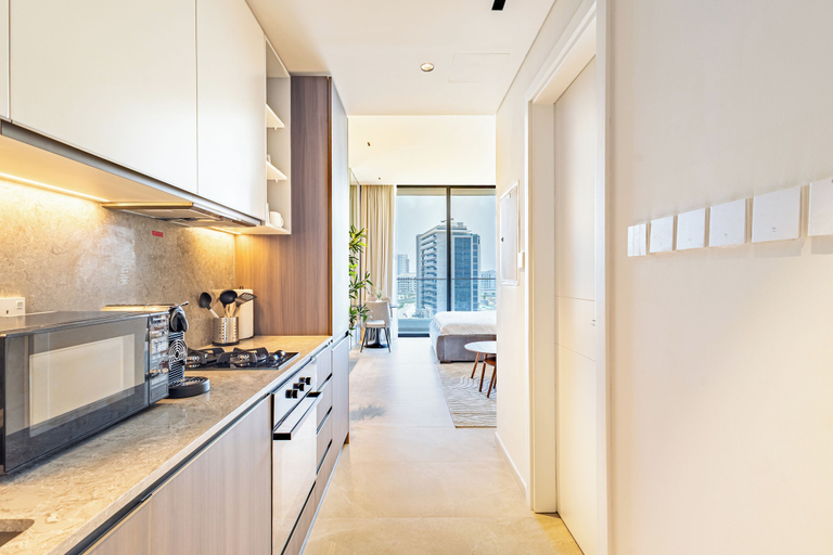 Private kitchen 2, Superhost Modern Studio in Arjan, Dubai