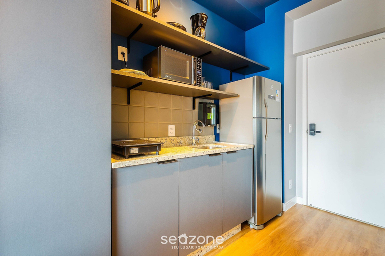 Private kitchen 4, Modern and Fully Equipped Accommodations Near the Metro and Praca da Republica - Dnrs, São Paulo