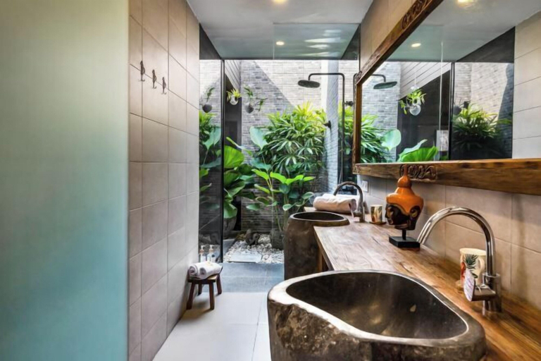 Bathroom, Jami 4BR PoolVilla, a Serenity Steps from theBeach, Badung