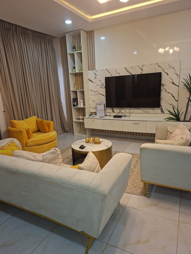 Living area, FLAT B2 christue apartment estate, Eti-Osa