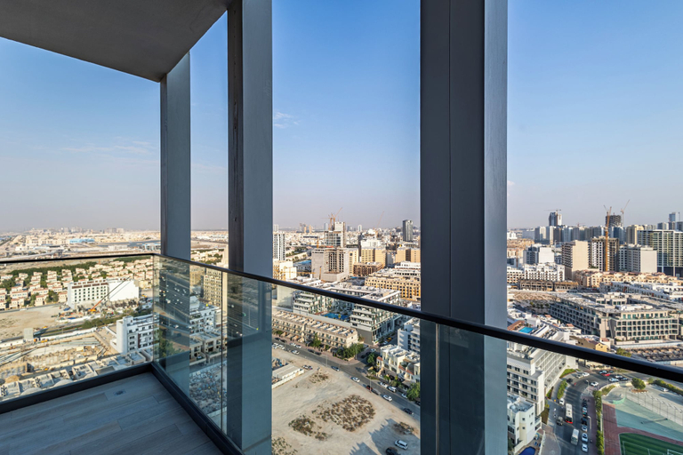 Balcony 3, Superhost Stylish 1BR in Bloom Tower, Dubai