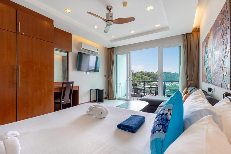 Bedroom 2, Top floor sea view apartment at Sea & Sky Condo, Phuket Island